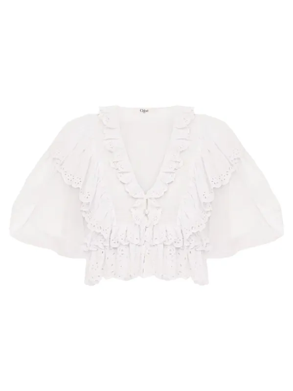 Crop Ruffle Top made by Chloe