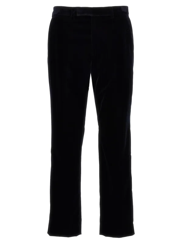 Velvet Pants Blue made by Gucci
