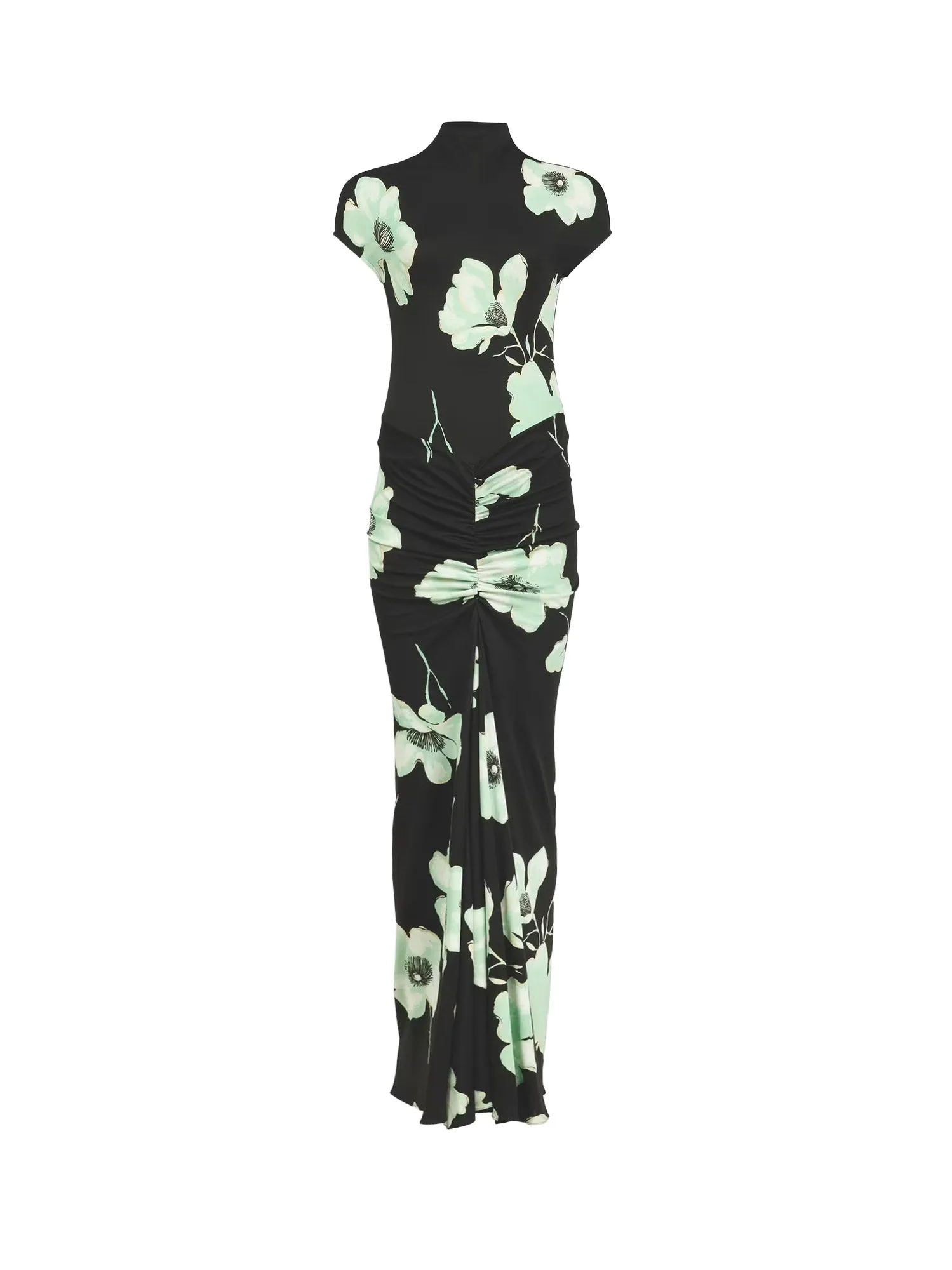 Viscose Dress With Sakura Print sold by Wanan Luxury