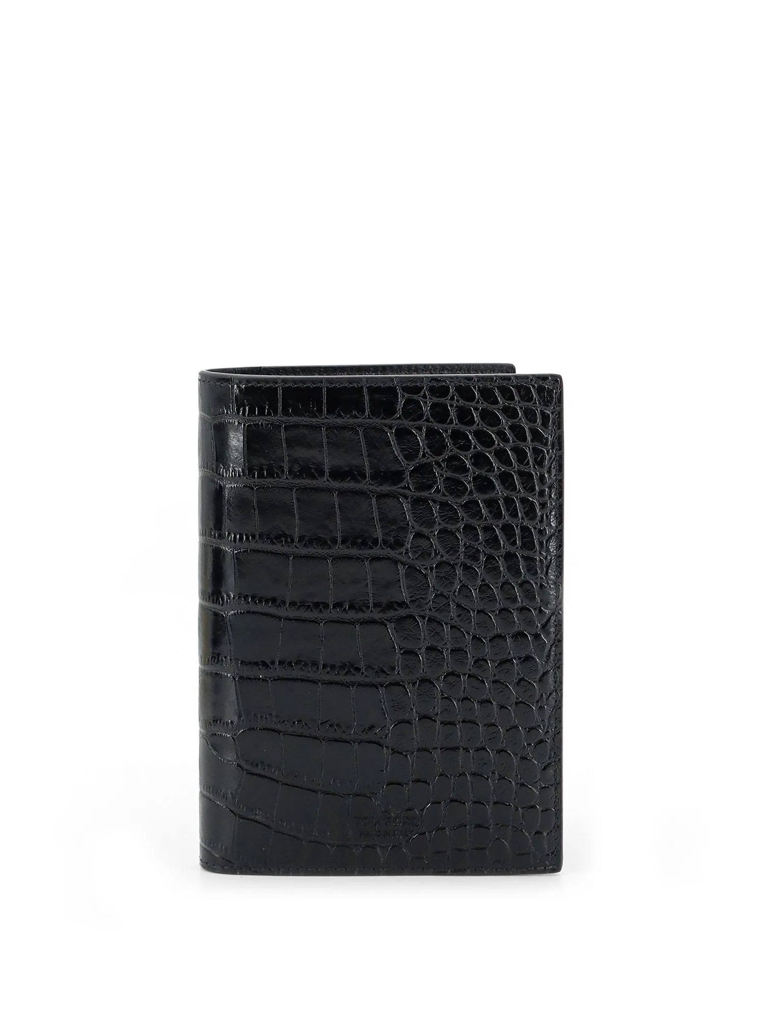 Leather Wallet With Crocodile Print sold by Wanan Luxury