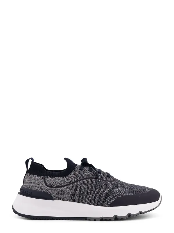 Low-Top Cotton Knit Sneakers made by Brunello Cucinelli