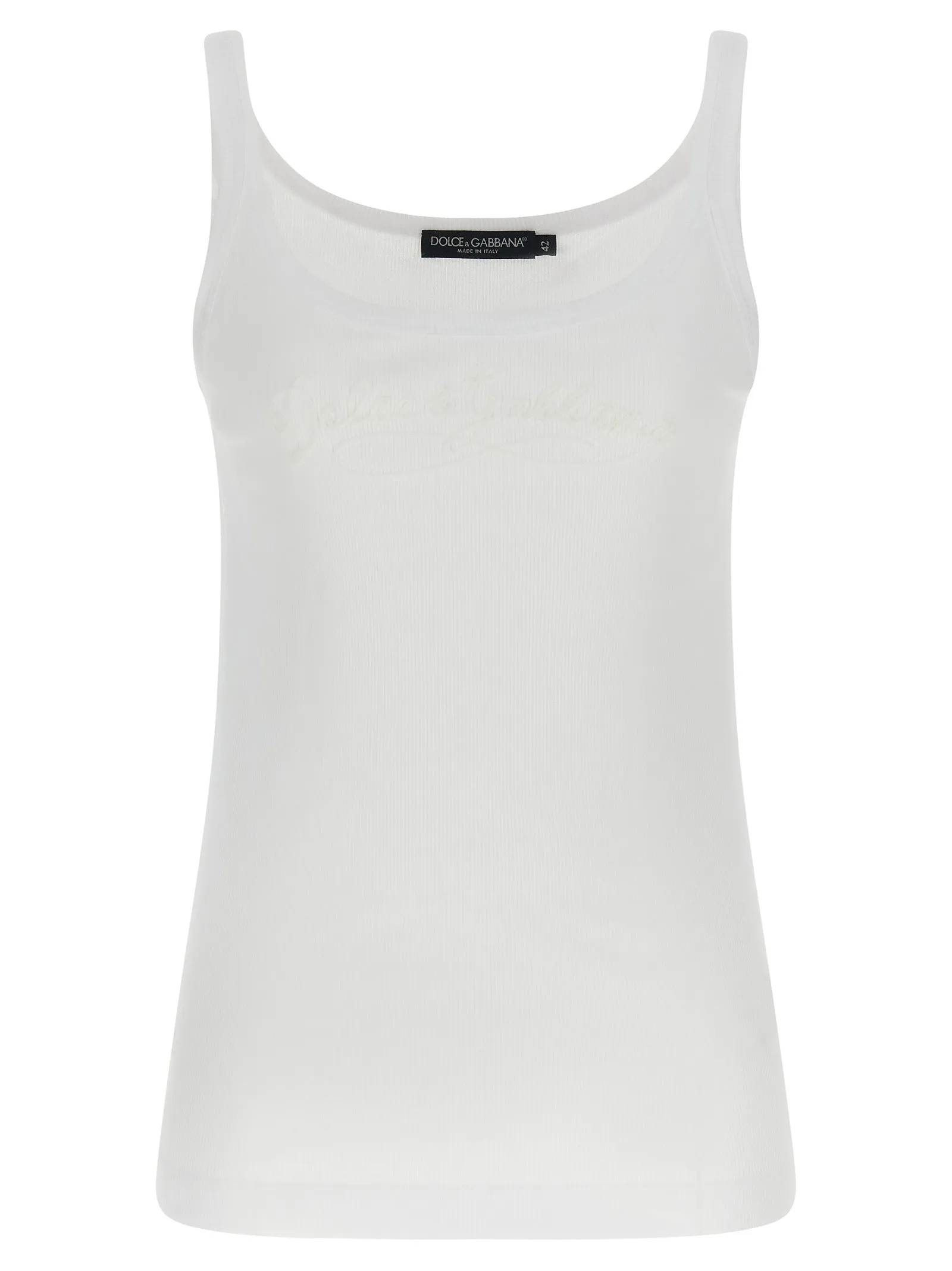 Logo Embroidery Tank Top Tops White sold by Wanan Luxury