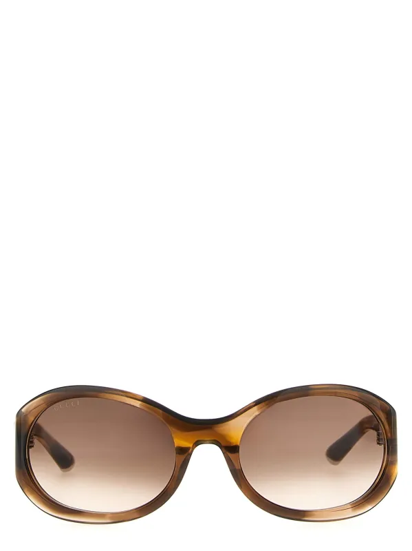 Round Sunglasses Brown made by Gucci