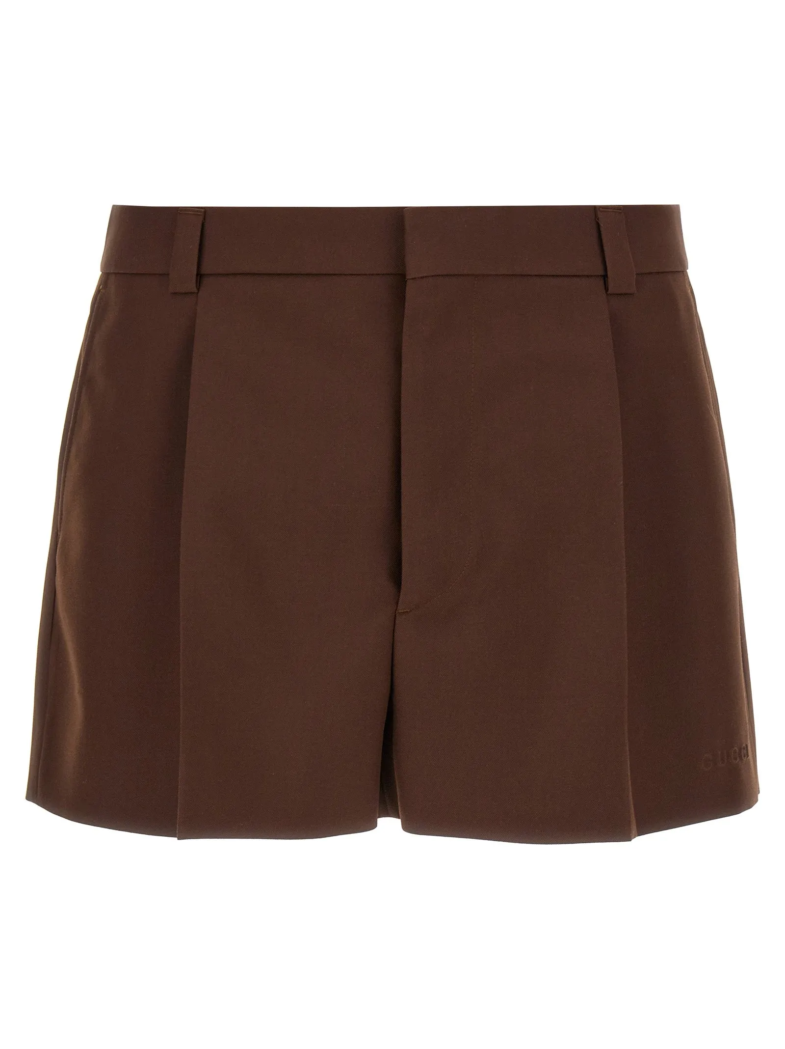 Wool Shorts Bermuda And Short Brown sold by Wanan Luxury