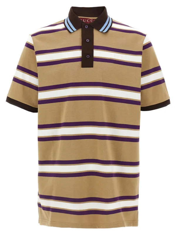 Embossed Logo Shirt Polo Multicolor made by Gucci