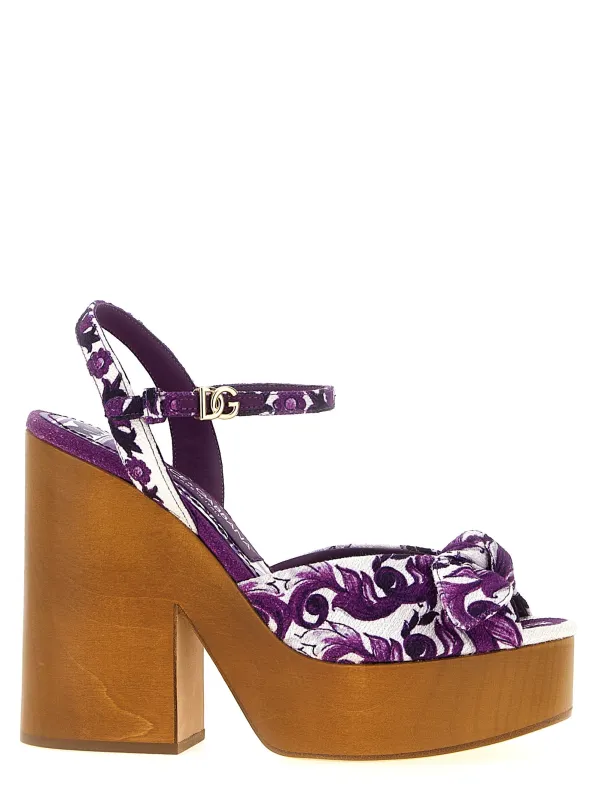 Maiolica Sandals Purple made by Dolce & Gabanna