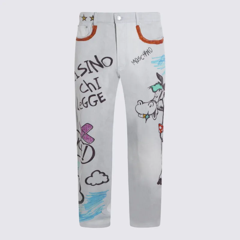 Jeans White made by Moschino