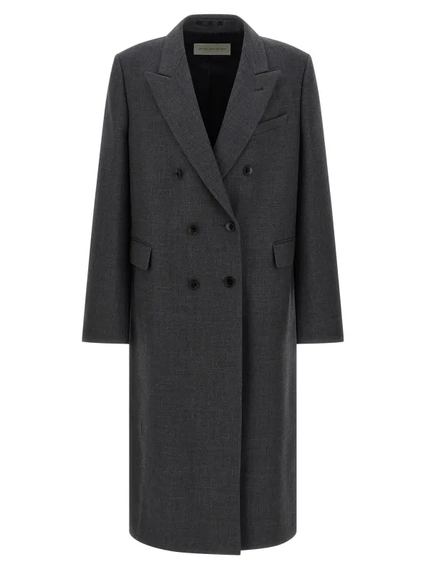 Double-Breasted Coat Coats And Trench Coats Gray made by Dries Van Noten