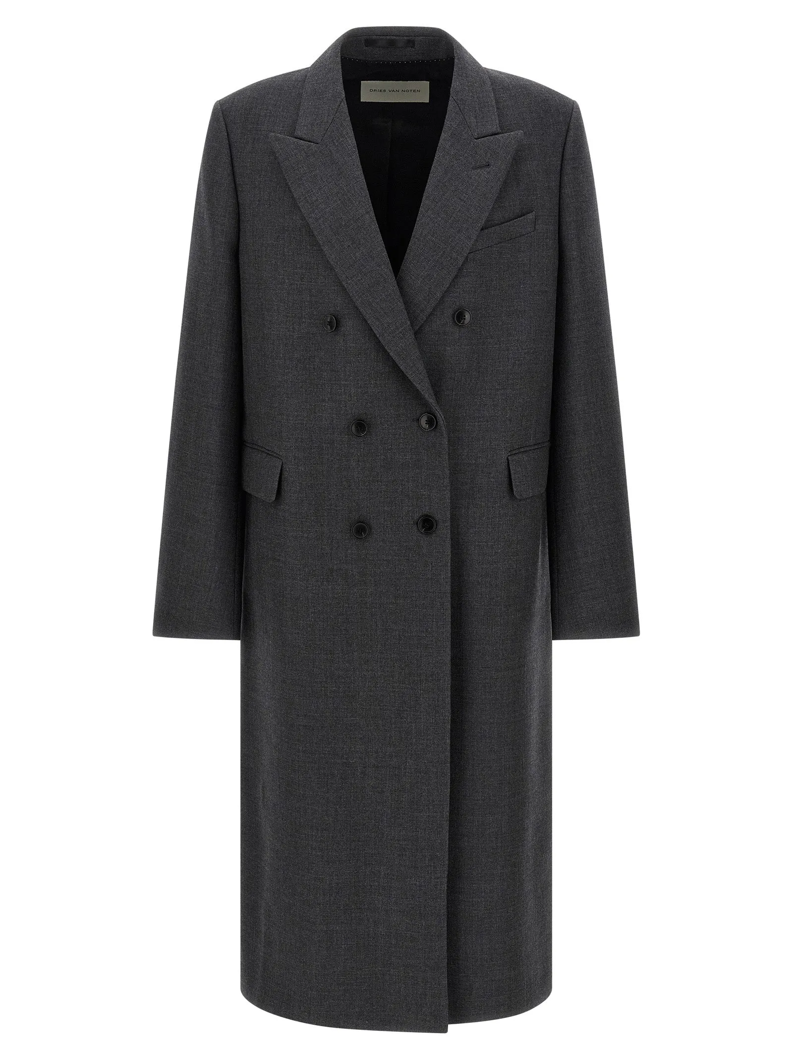 Double-Breasted Coat Gray sold by Wanan Luxury