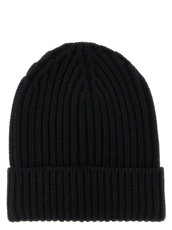 Wool Beanie Hats Black made by Dolce & Gabanna