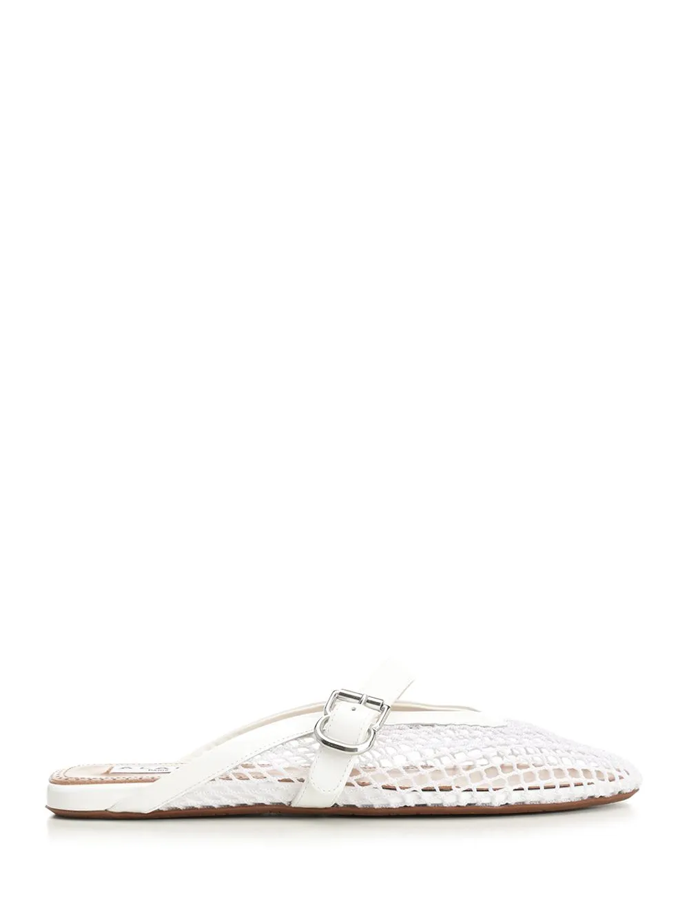 Flat Mesh Mule Scarpe Basse White sold by Wanan Luxury