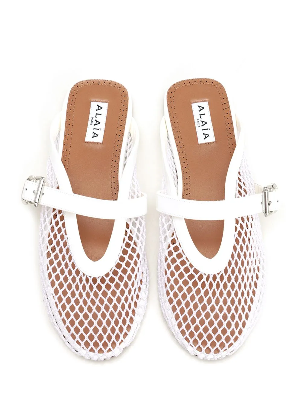 Flat Mesh Mule Scarpe Basse White sold by Wanan Luxury product image thumbnail 5