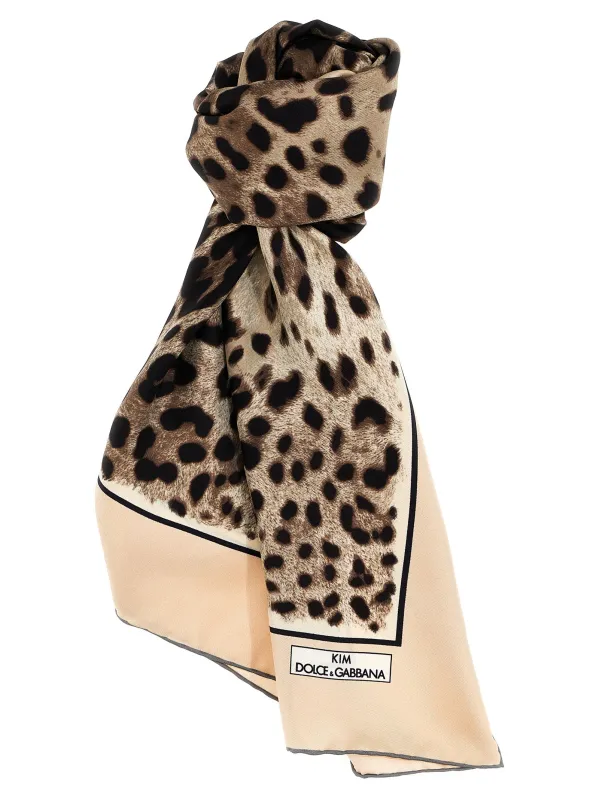Leopardo Scarves And Foulards Multicolor made by Dolce & Gabanna