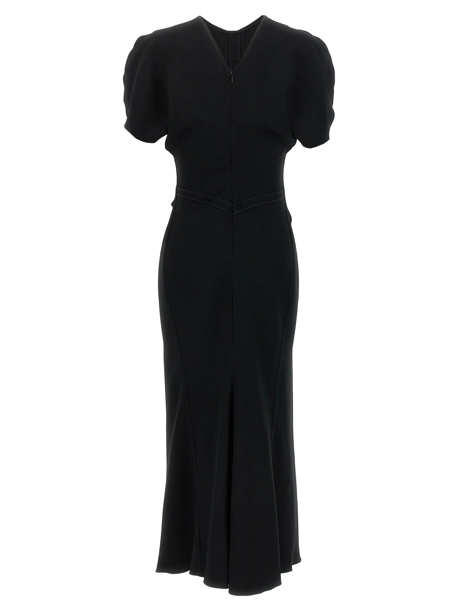 Gathered Waist Midi Dresses Black sold by Wanan Luxury product image thumbnail 2