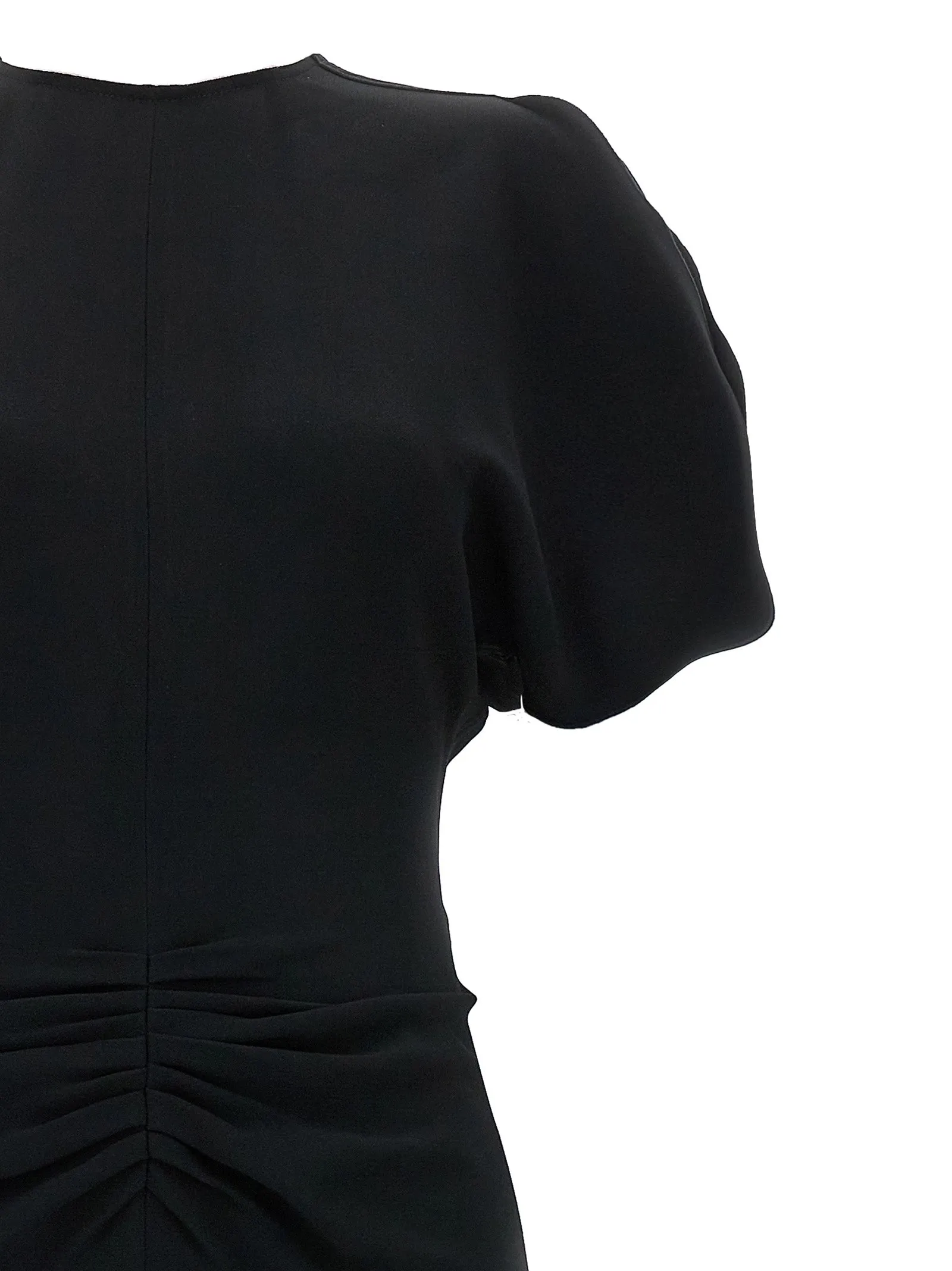 Gathered Waist Midi Dresses Black sold by Wanan Luxury product image thumbnail 3