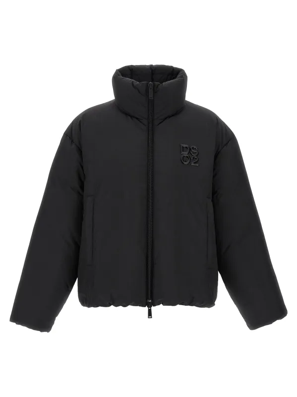 Ball Nylon Puffer Puffer Jackets Black made by DSQUARED2