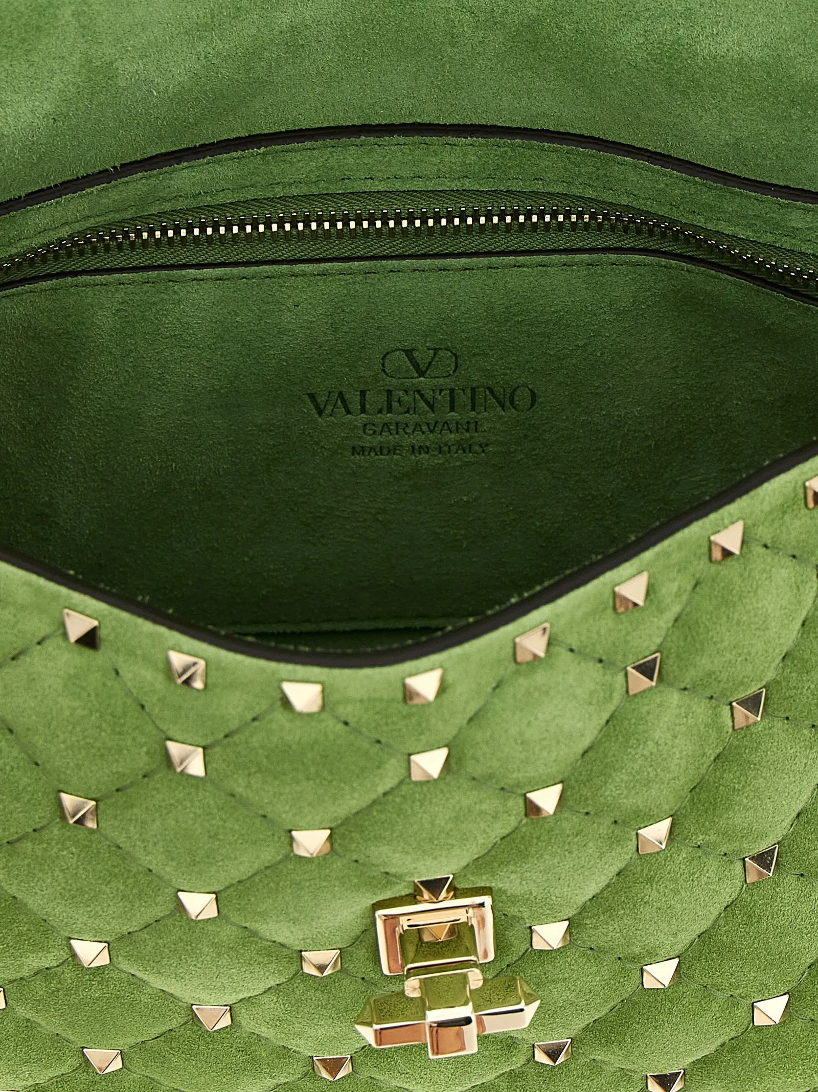 Rockstud Spike Shoulder Bags Green sold by Wanan Luxury product image thumbnail 4
