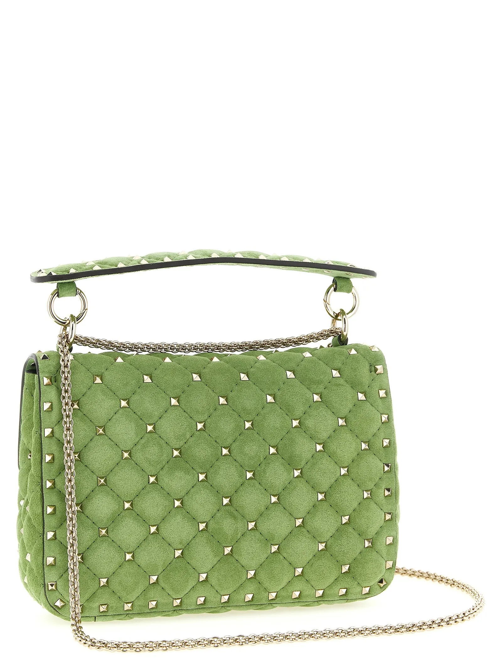 Rockstud Spike Shoulder Bags Green sold by Wanan Luxury product image thumbnail 2