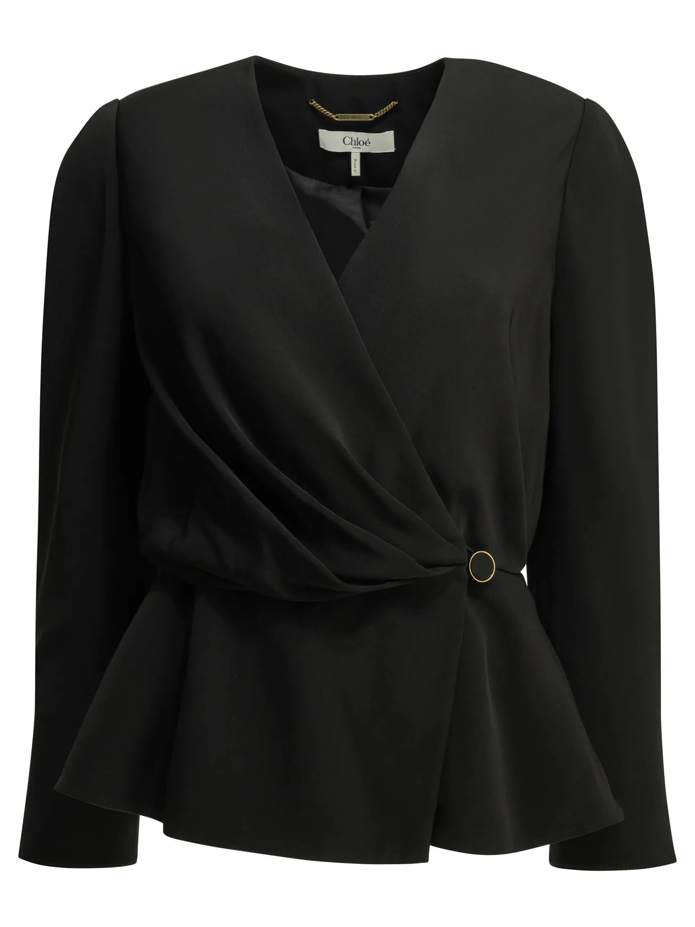 Casual Draped Top Tops Black sold by Wanan Luxury