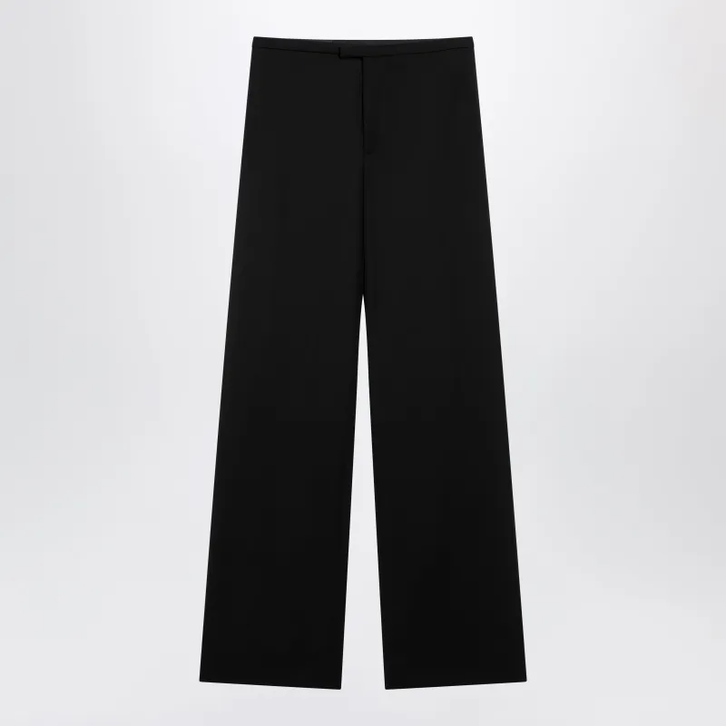 Oversized Lightweight Wool Trousers In Black made by Gucci