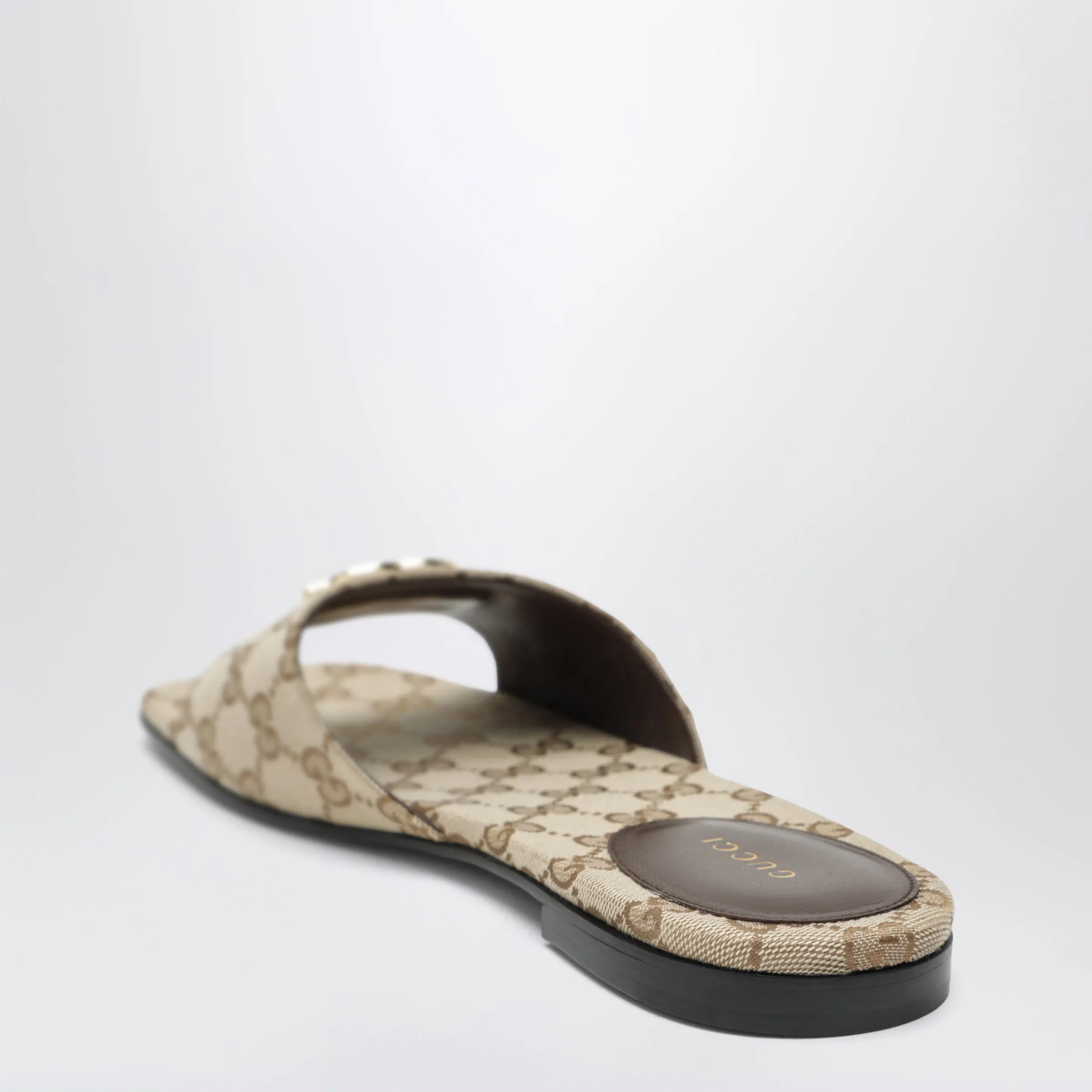 Double G Slides In Beige Sand Gg Canvas sold by Wanan Luxury product image thumbnail 2