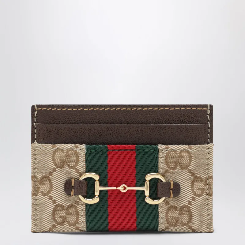 Gg Canvas Card Holder With Horsebit Detail made by Gucci