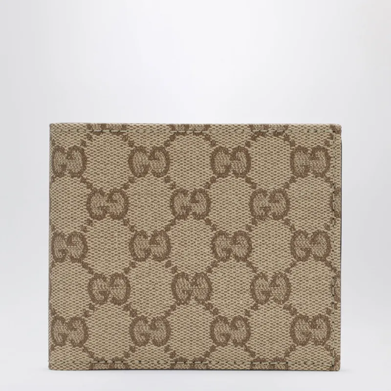 Essence Classic Bi-Fold Wallet In Sand Beige Gg Canvas made by Gucci