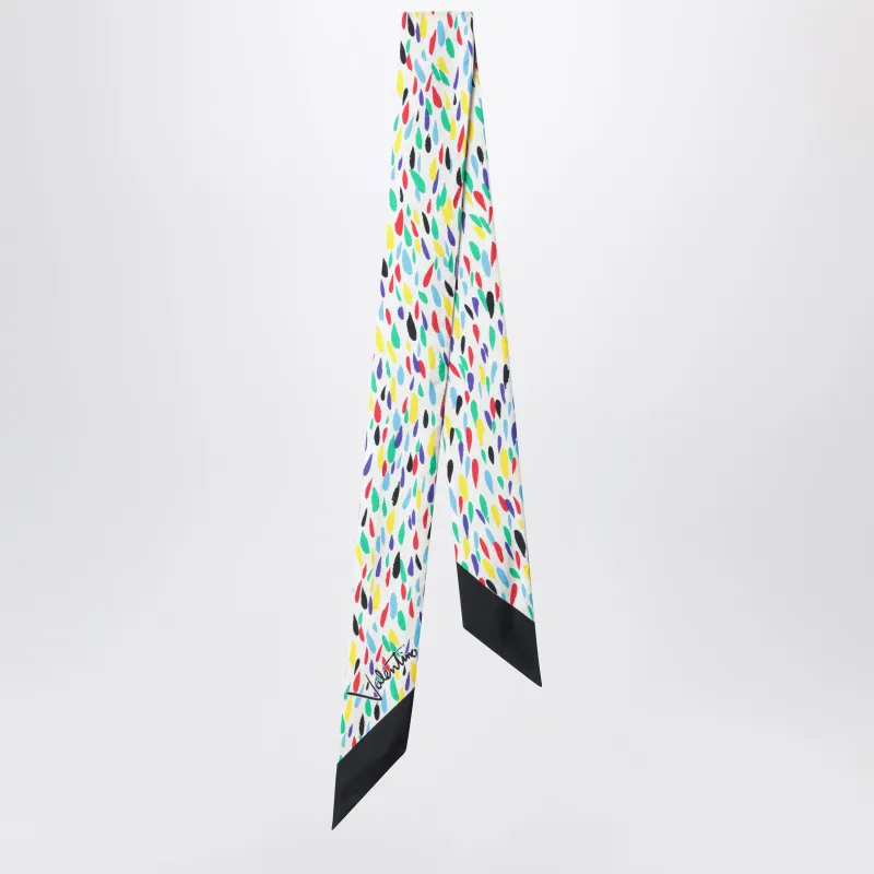 Silk Bandeau Scarf With Multicolor Print made by Valentino Garavani