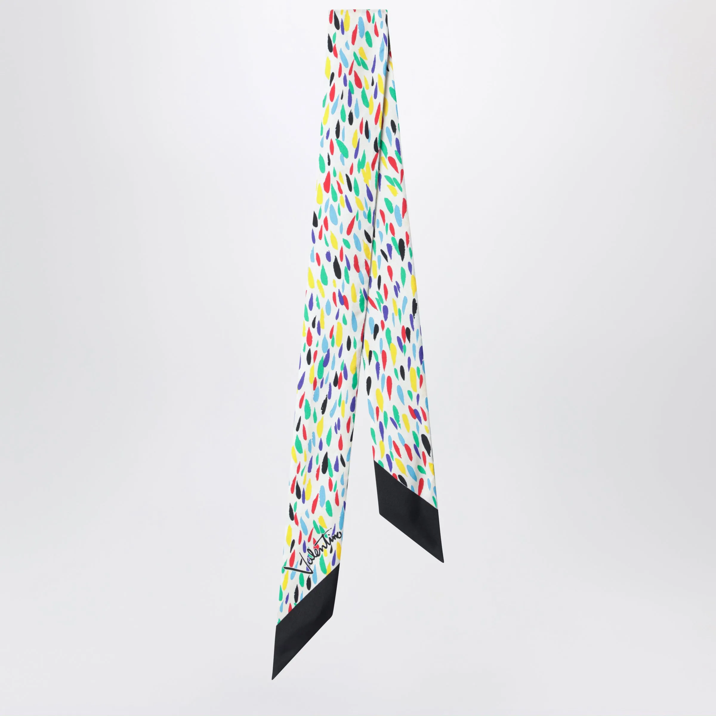 Silk Bandeau Scarf With Multicolor Print sold by Wanan Luxury