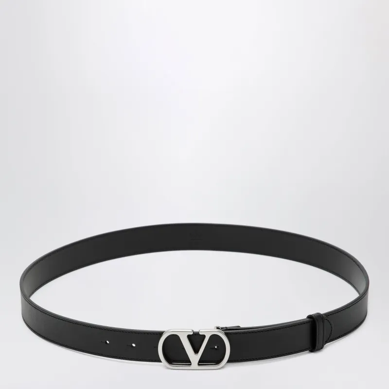 Black V Logo Signature Belt made by Valentino Garavani