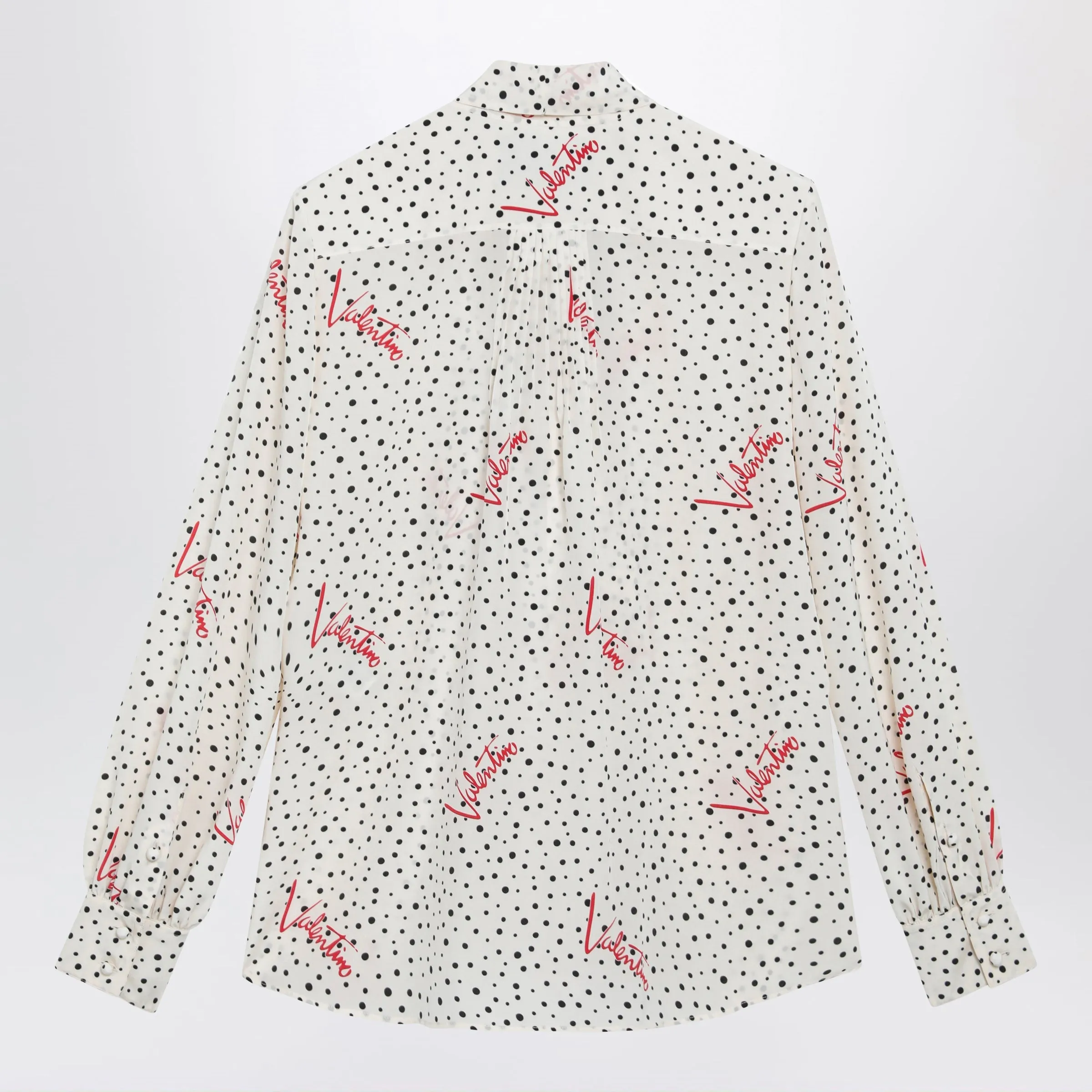 Vanilla Silk Shirt With Logo Print sold by Wanan Luxury product image thumbnail 2