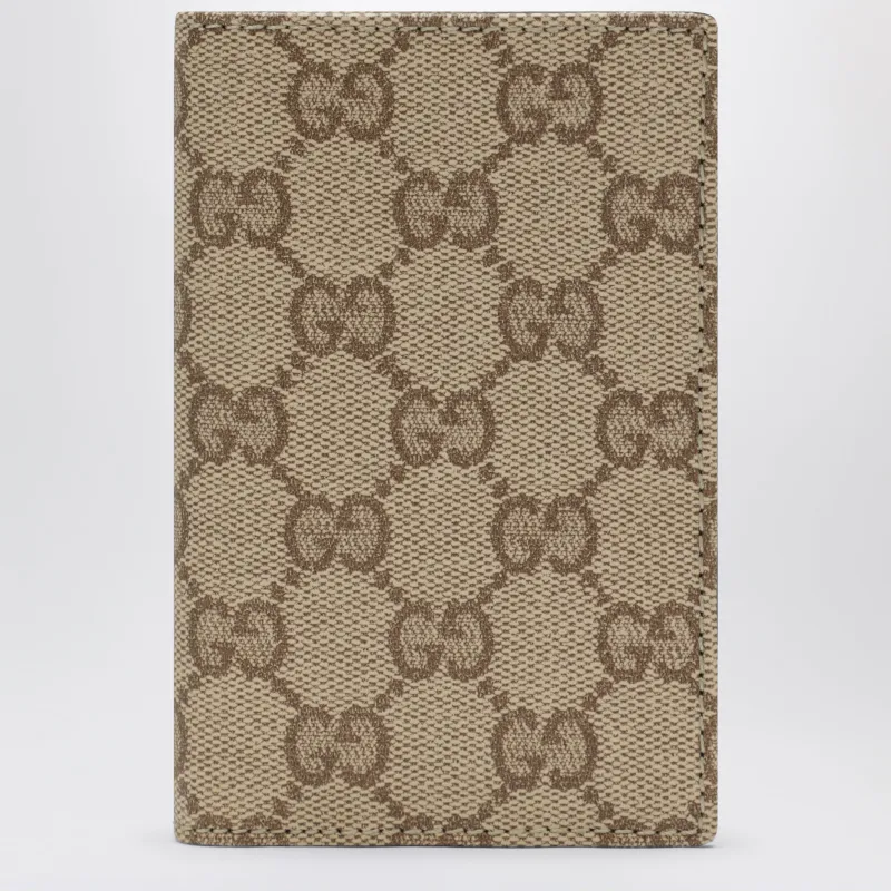 Essence Classic Card Holder In Sand Beige Gg Fabric made by Gucci
