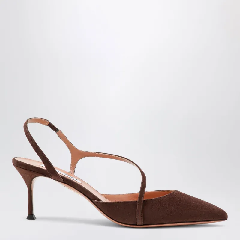 Espresso Dynasty Suede Pumps made by Aquazzura