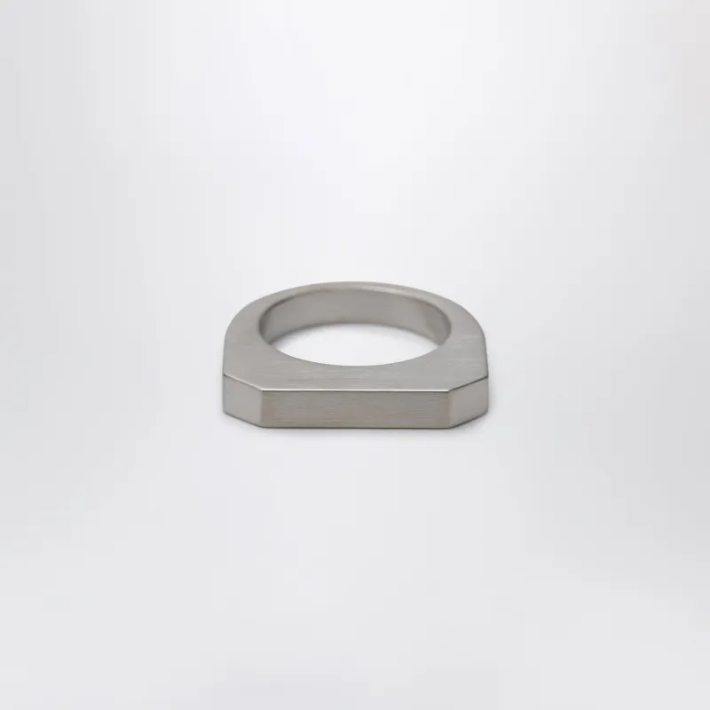 Palladium-Finished Brass Hollywood Ring made by Rick Owens
