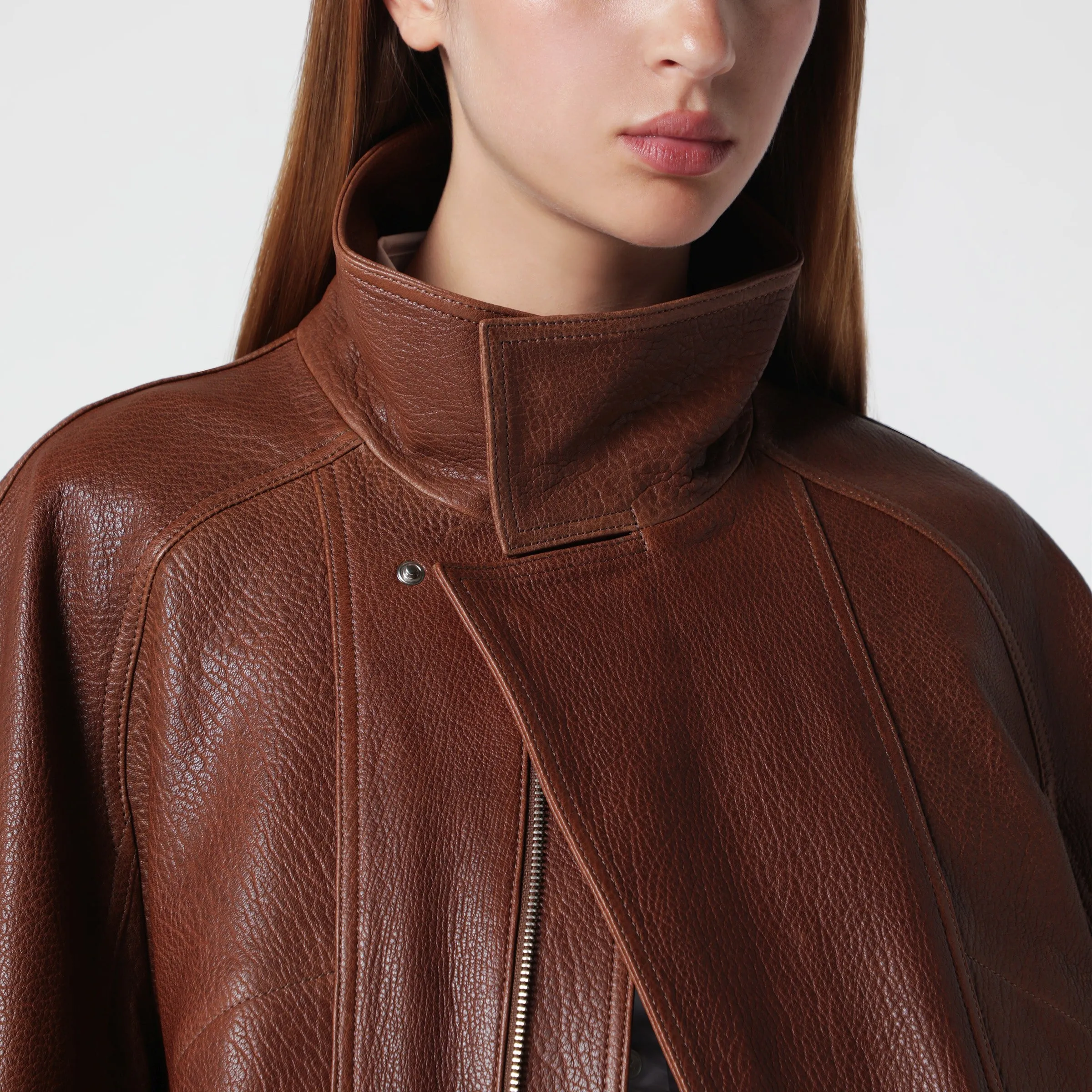 Ariste Terracotta Leather Jacket sold by Wanan Luxury product image thumbnail 2