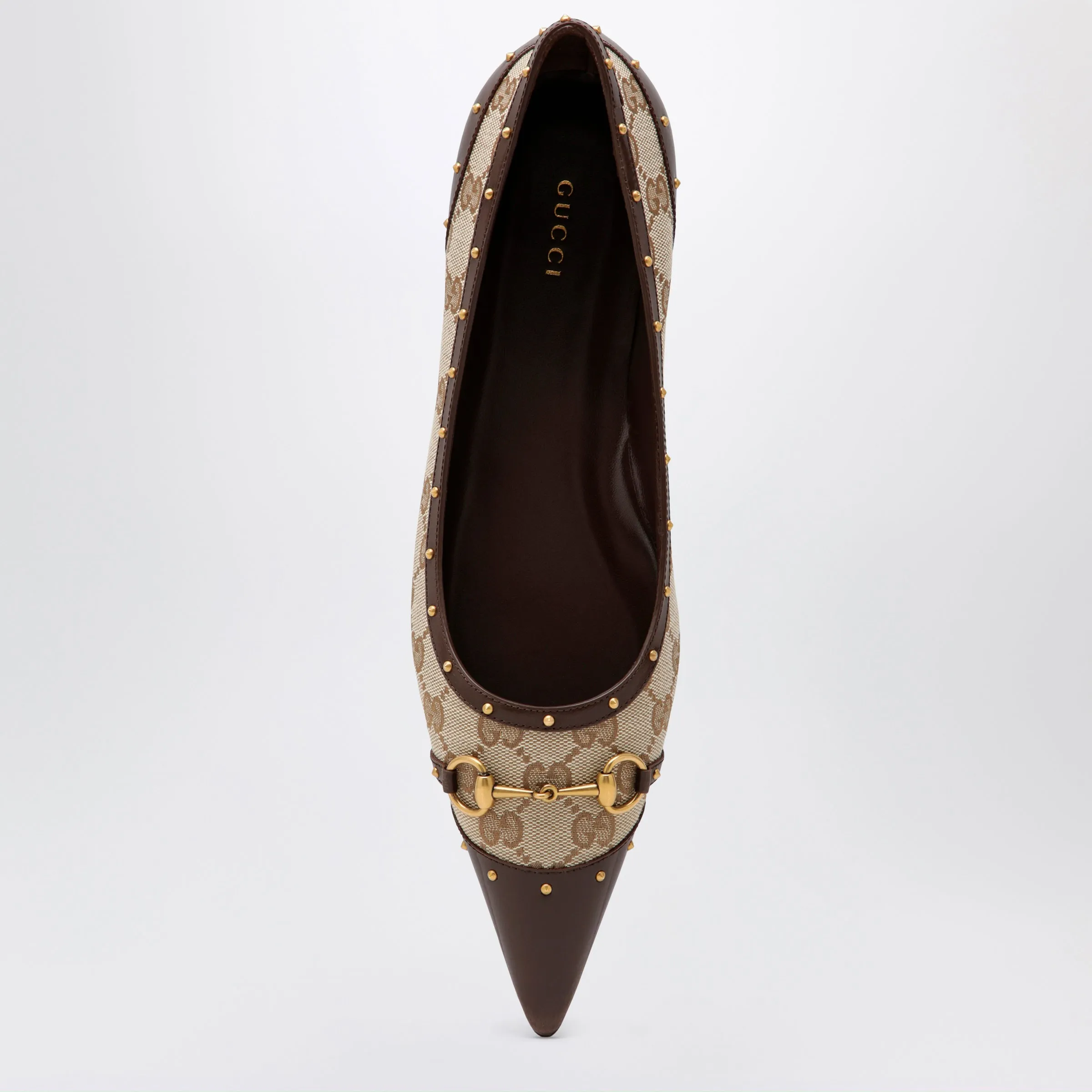 Savoy Ballet Flats In Gg Fabric And Leather In Beige Sand/Brown sold by Wanan Luxury product image thumbnail 3