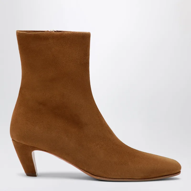 Chestnut Sloan Suede Ankle Boots made by Aquazzura