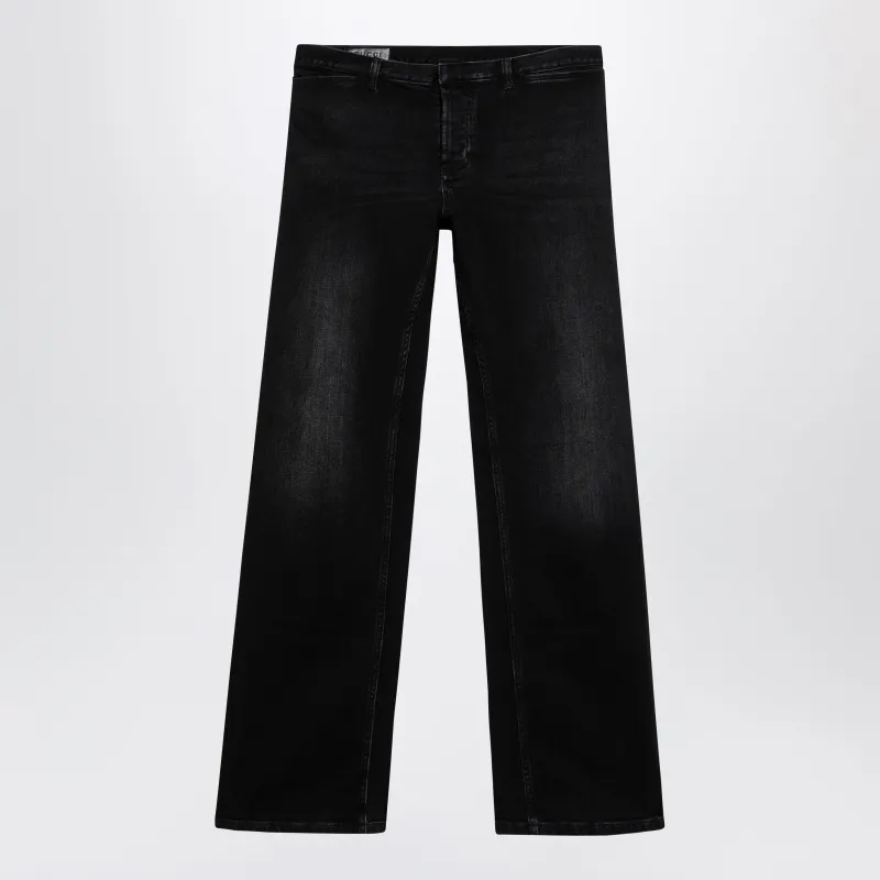 Black Stretch Denim Trousers With Washed Effect made by Gucci