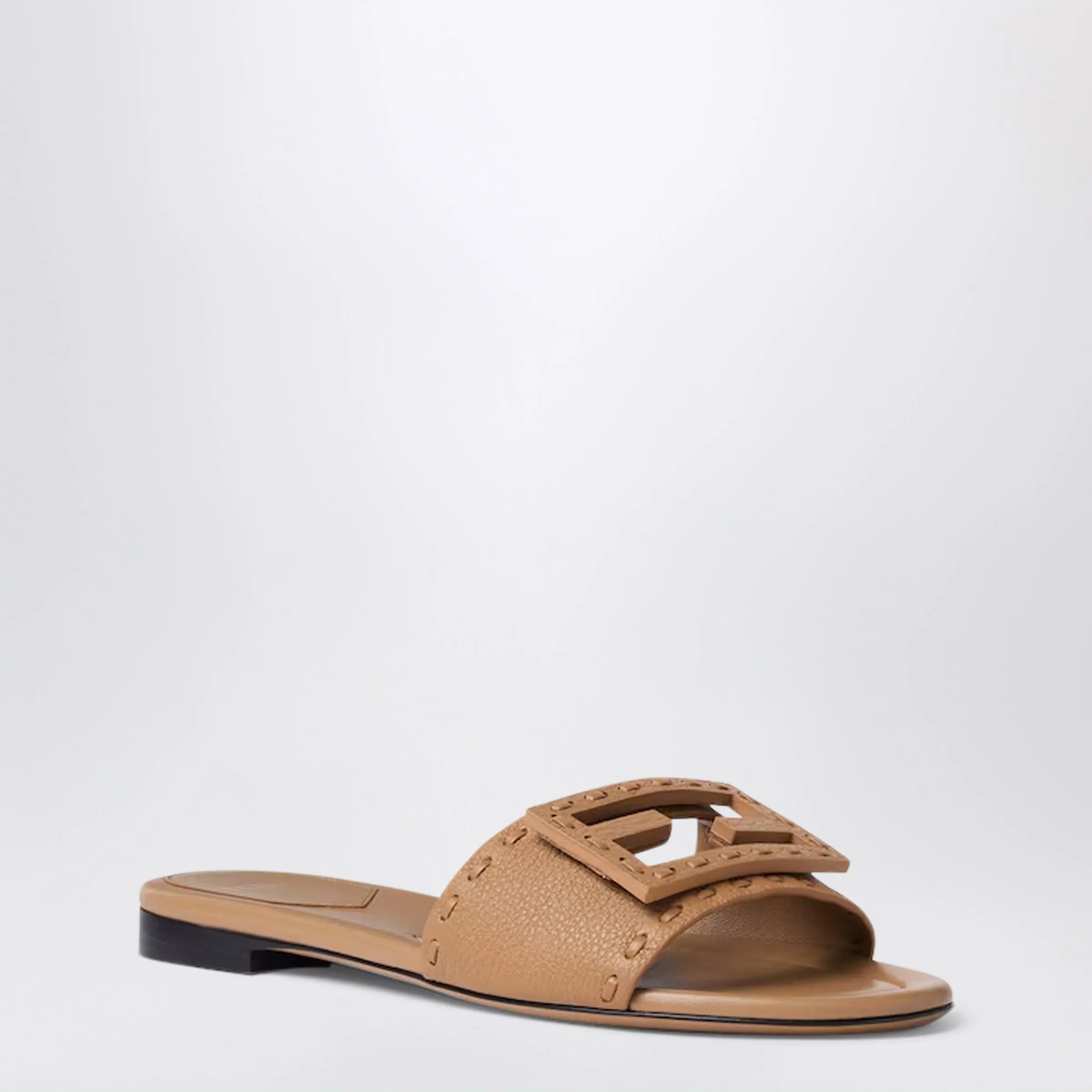Camel Leather Baguette Slides sold by Wanan Luxury product image thumbnail 2