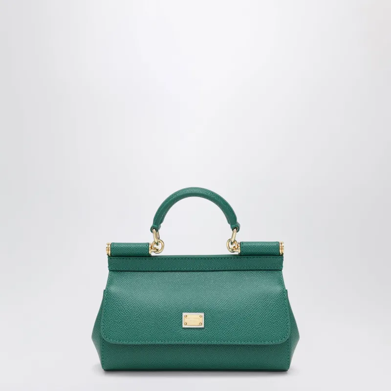 Small Sicily Top-Handle Bag In Emerald Green made by Dolce & Gabanna