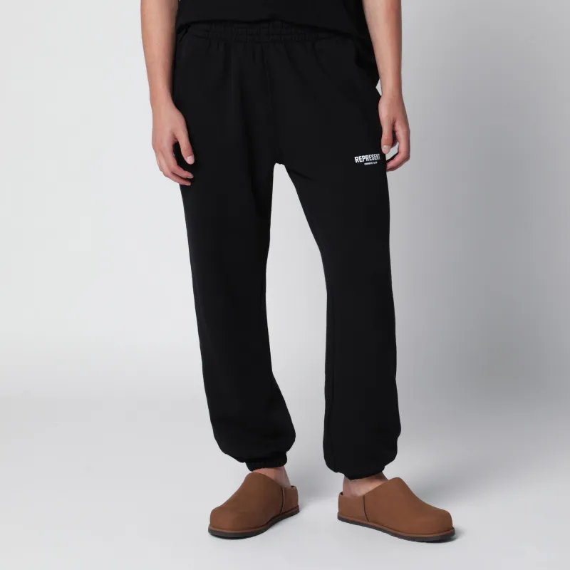 Black Cotton Jogging Trousers made by Represent