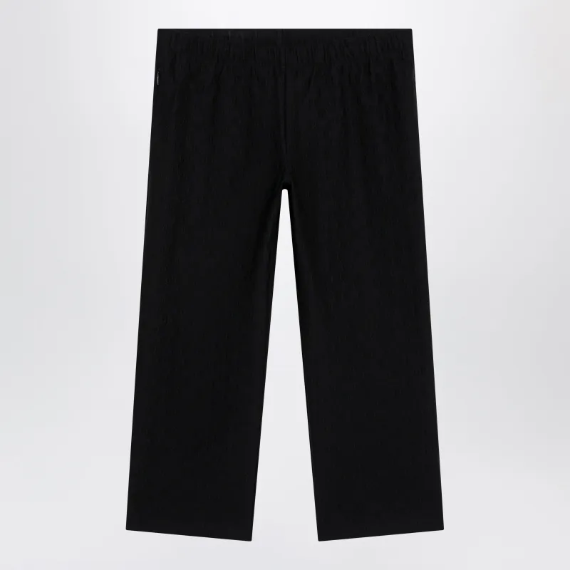Gg Jacquard Jersey Pants With Elastic Waist In Black made by Gucci