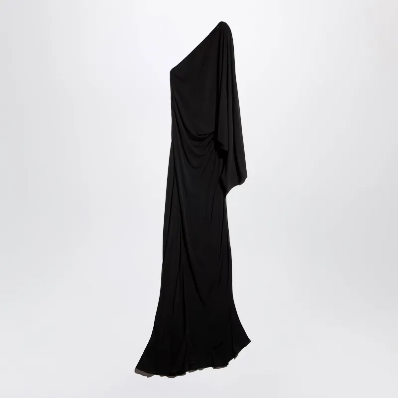 Long One-Shoulder Dress In Black Viscose Jersey made by Gucci