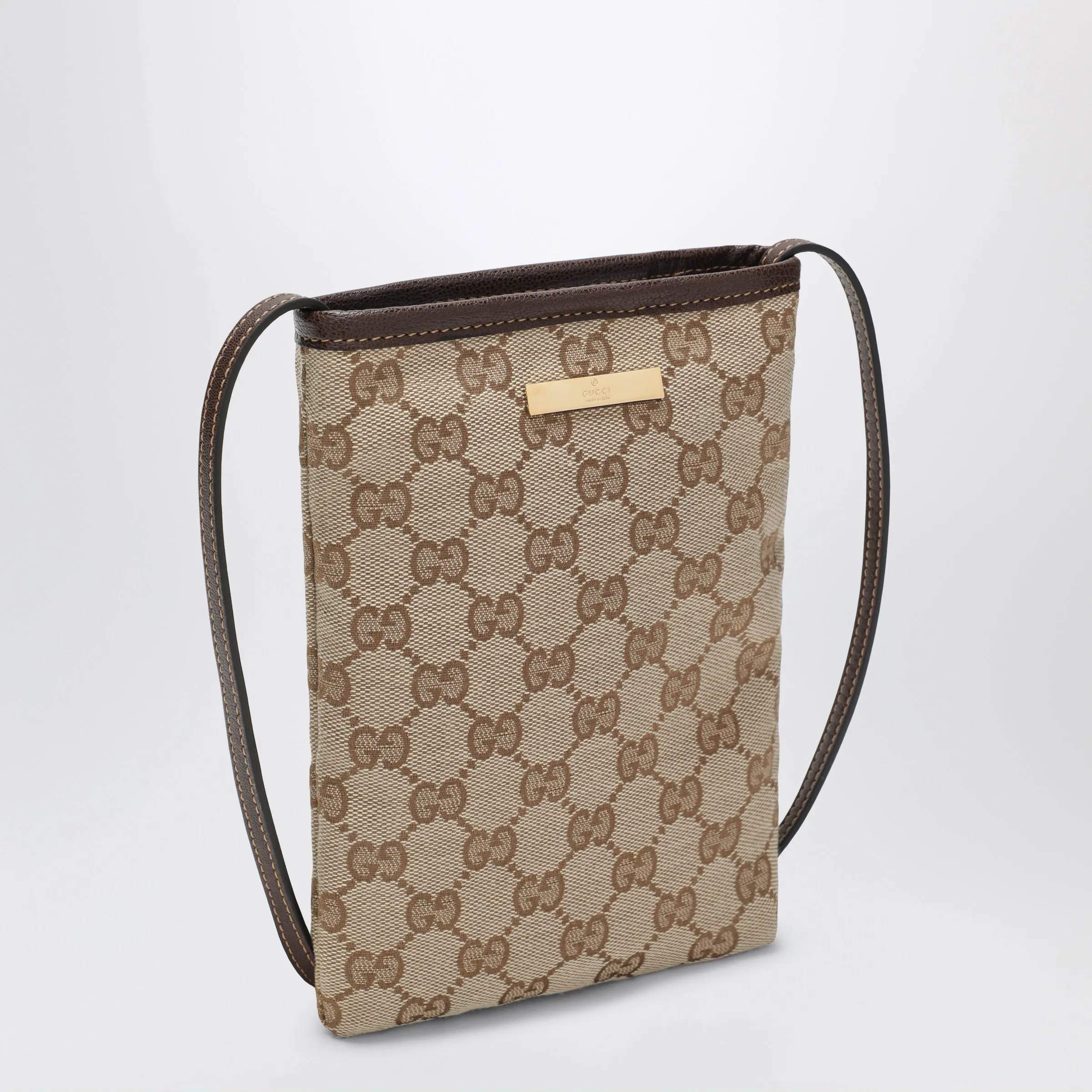 Smartphone Pouch In Sand/Brown Gg Canvas sold by Wanan Luxury product image thumbnail 3