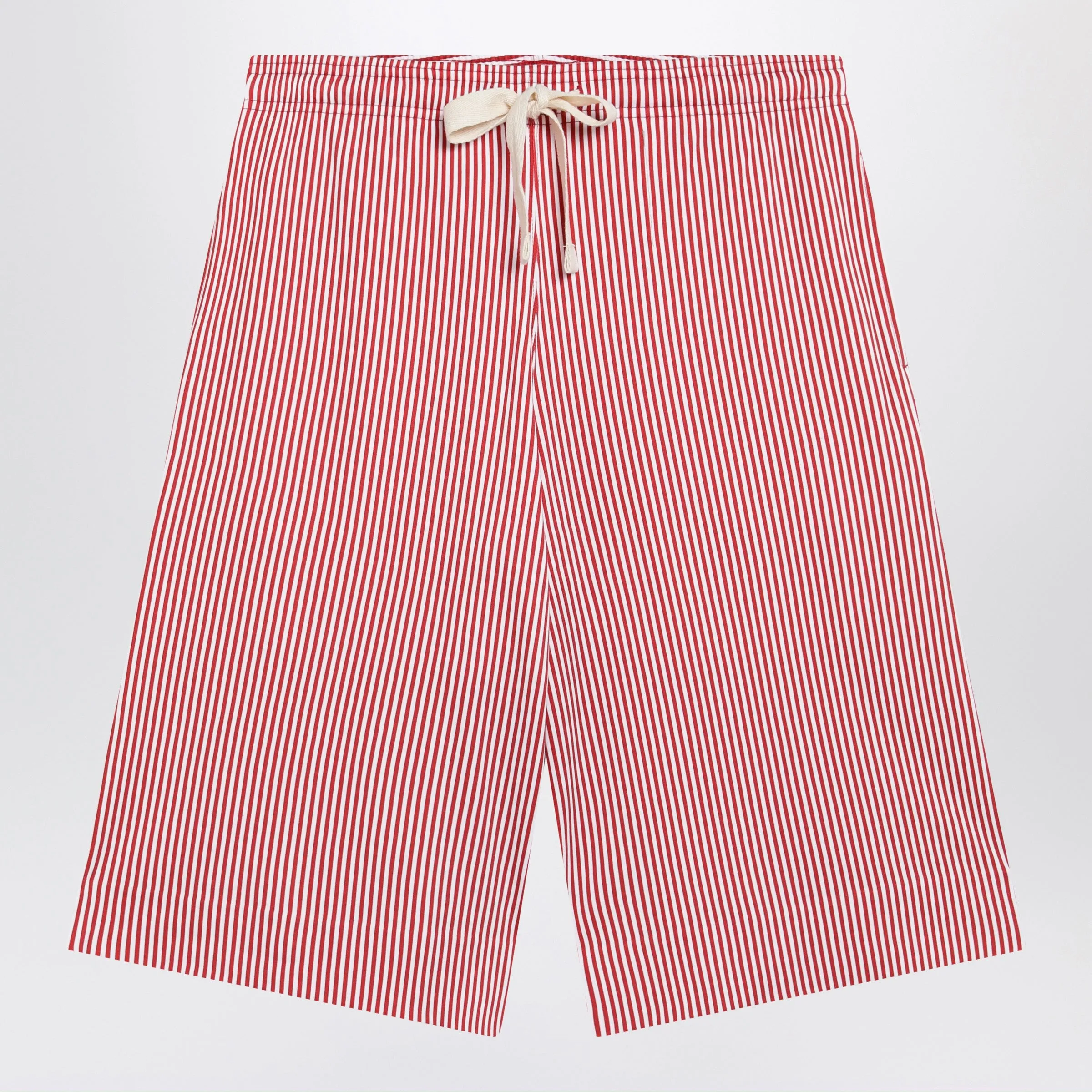 Red/White Striped Bermuda Shorts sold by Wanan Luxury