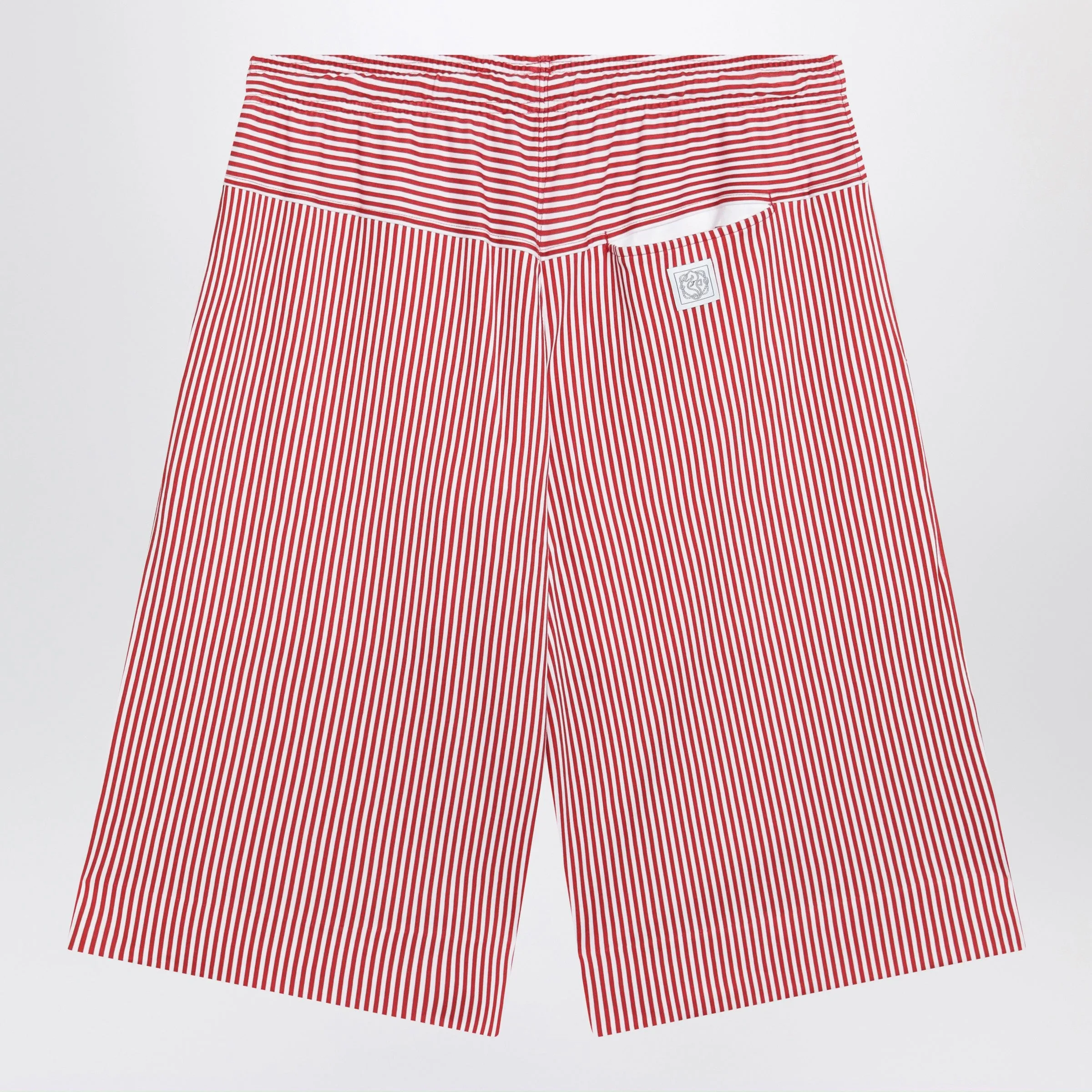 Red/White Striped Bermuda Shorts sold by Wanan Luxury product image thumbnail 2