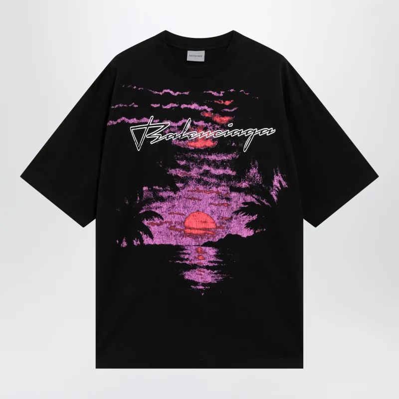 Dream T-Shirt In Black Cotton Jersey made by Balenciaga