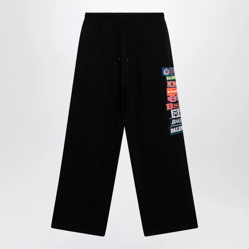Black Jogger Trousers With Logo Print made by Balenciaga