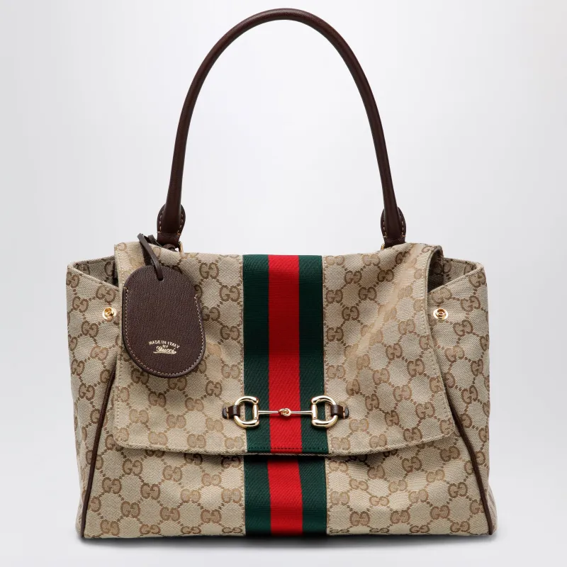 Medium Paparazzo Top-Handle Bag In Gg Canvas, Brown made by Gucci
