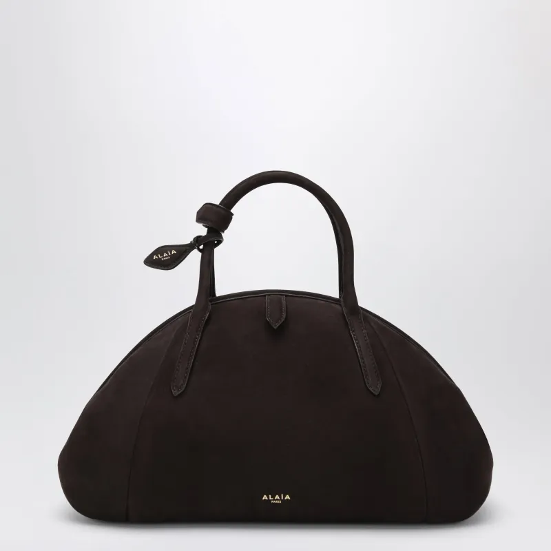 Brown Nubuck Top-Handle Bag made by Alaia